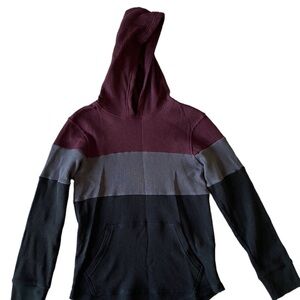 Capsule Ribbed Hoodie Maroon Gray Black Boys